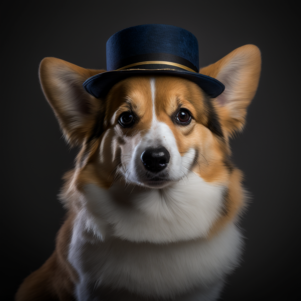 Pembroke Welsh Dogs In Hats