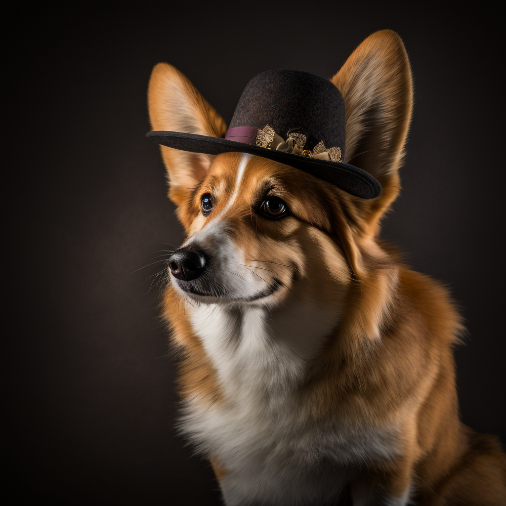 Pembroke Welsh Dogs In Hats